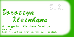 dorottya kleinhans business card